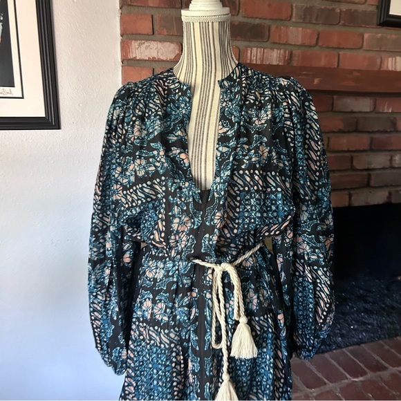 NWT Ulla Johnson Nerissa Belted Coverup Mini Dress in Azure Sz L - Picture 4 of 12